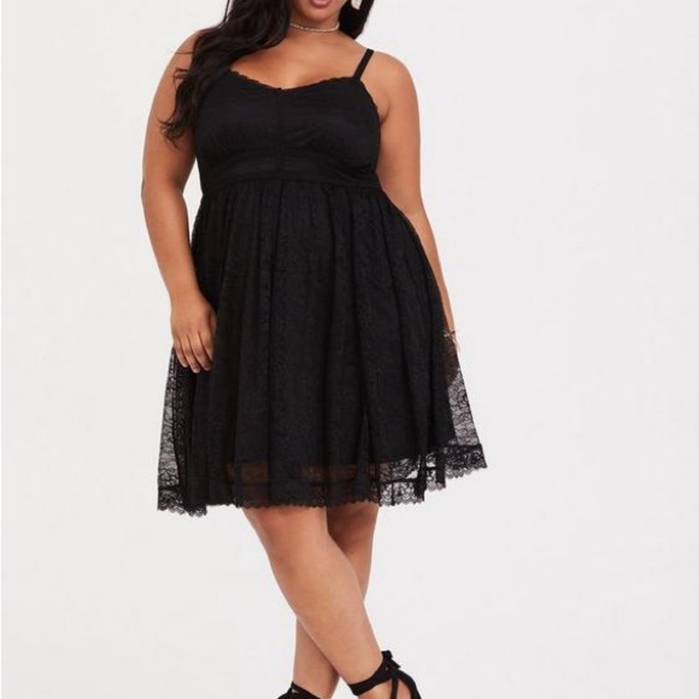 Torrid Black Lace Mini Dress
